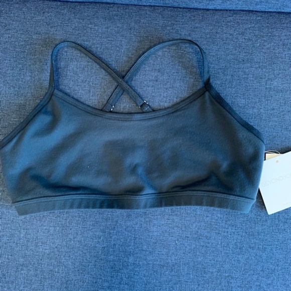 Beyond Yoga Cross it Back Sports Bra Navy - Picture 3 of 4